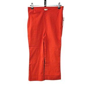 Anthropologie Maeve Womens Bombshell Cross Waist Stretch Crop Pant Size 4 NWT